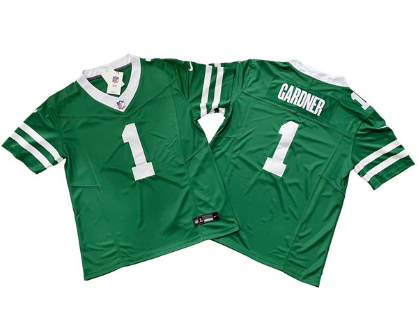 Men's New York Jets #1 Sauce Gardner Nike Green Legacy Game Jersey