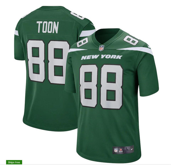 Men's New York Jets Retired Player #88 Al Toon Green Nike NFL Vapor Limited Jersey