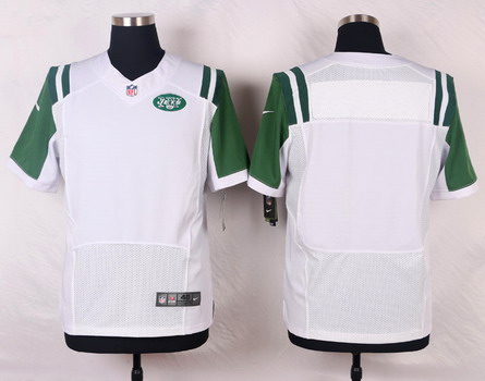 Men's Nike Elite Jersey  New York Jets Blank White