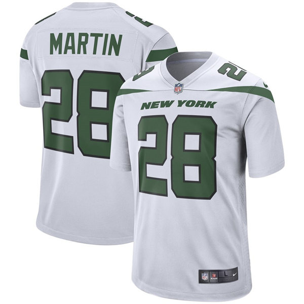 Men's New York Jets Retired Player #28 Curtis Martin Nike White NFL Vapor Limited Jersey