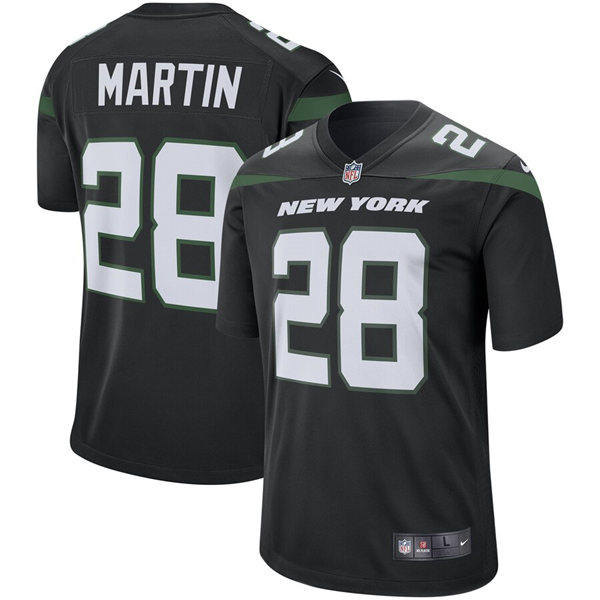 Men's New York Jets Retired Player #28 Curtis Martin Alternate Black Nike NFL Vapor Limited Jersey