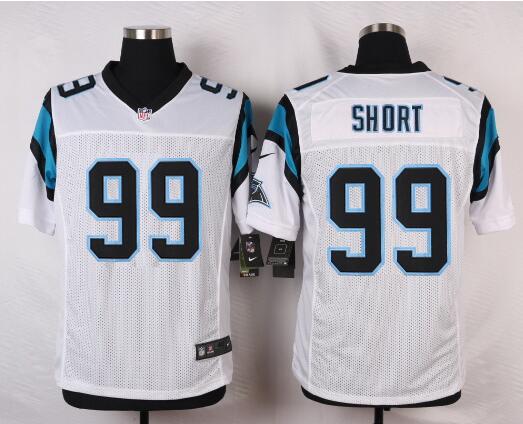 Men's Carolina Panthers #99 Kawann Short White Road NFL Nike Elite Jersey