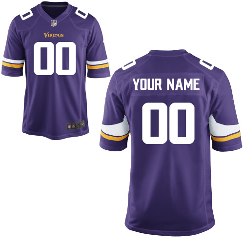 Men's Nike Minnesota Vikings Customized Game Team Color Jersey (S-4XL)