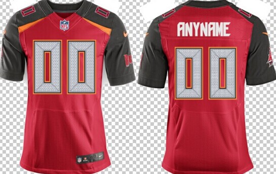 Men's Buccaneers Red Authentic Nik Elite Custom Jersey
