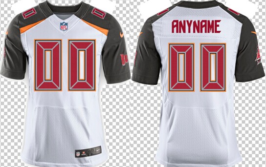 Men's Buccaneers White Authentic Nik Elite Custom Jersey