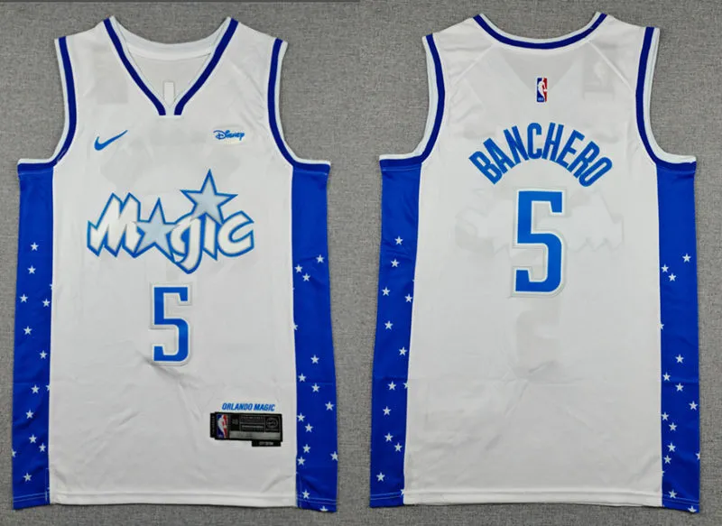 Men's Orlando Magic #5 Paolo Banchero 22025-26 Silver City Edition Swingman Jersey