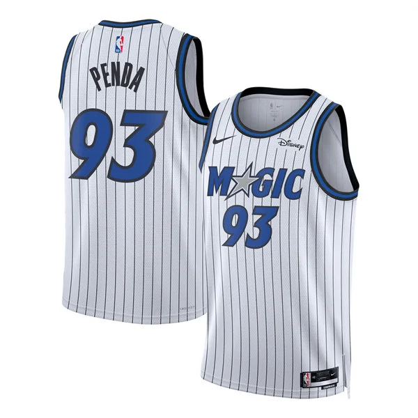 Men's Orlando Magic #93 Noah Penda Nike 2025-26 White Association Edition Jersey