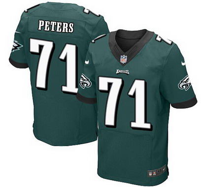 Nike Philadelphia Eagles #71 Jason Peters Dark Green Elite Jersey