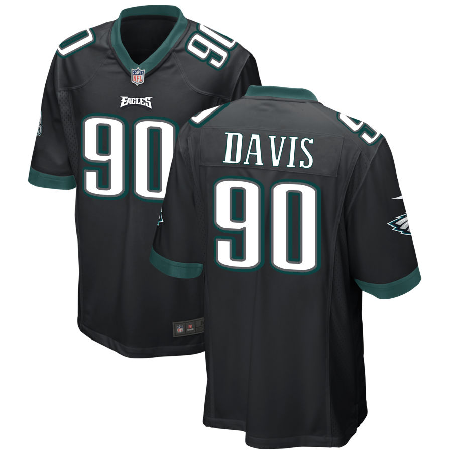 Men's Philadelphia Eagles #90 Jordan Davis Nike Black Vapor Limited Jersey