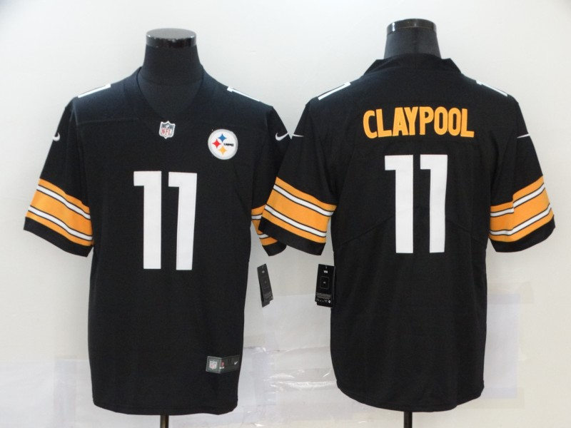 Men's Pittsburgh Steelers #11 Chase Claypool Nike Black Big Number Alternate Limited Jersey