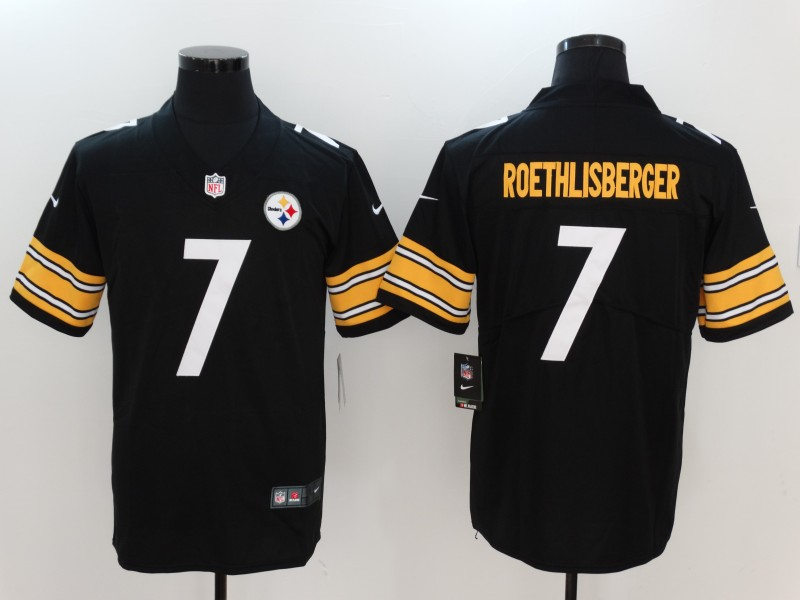 Men's Pittsburgh Steelers #7 Ben Roethlisberger Nike Black Limited Football Jersey