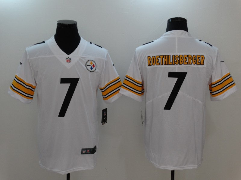 Men's Pittsburgh Steelers #7 Ben Roethlisberger Nike White Limited Football Jersey