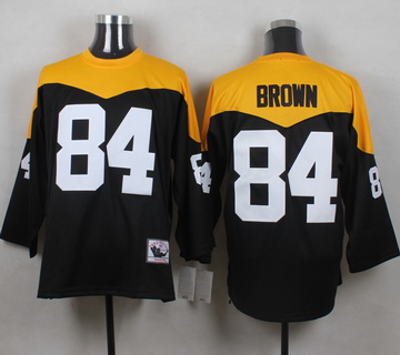 Men's Pittsburgh Steelers Current Players #84 antonio brown Black Throwback VINTAGE 1967 Football jersey