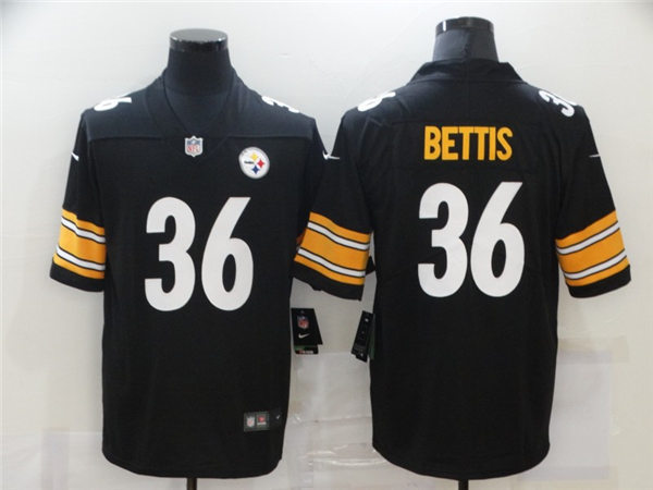 Men's Pittsburgh Steelers #36 Jerome Bettis Nike Black Player Game Football Jersey