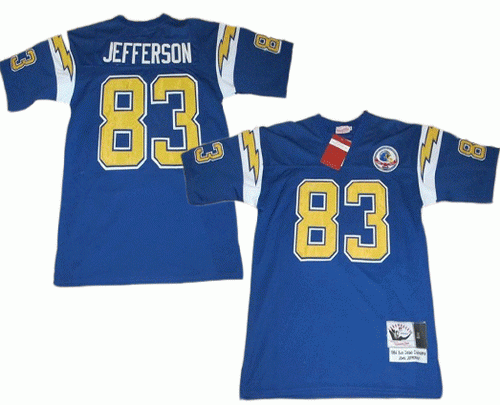 Men's San Diego Chargers #83 John Jefferson Powder Blue Throwback Football Jersey