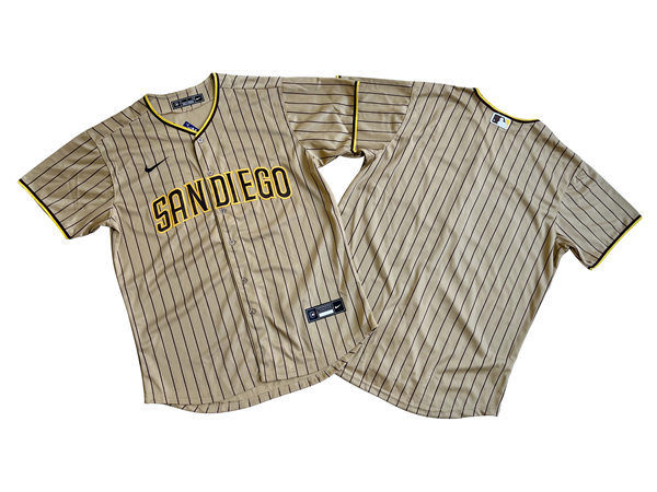 Men's San Diego Padres Blank Nike Tan Brown Alternate Team Jersey