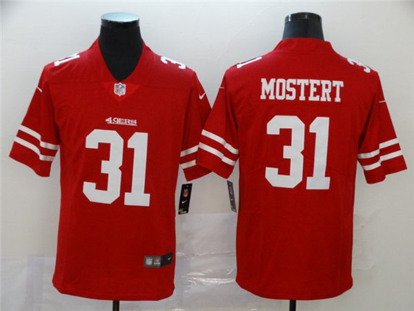 Men's San Francisco 49ers #31 Raheem Mostert Nike Scarlet Vapor Limited Player Jersey