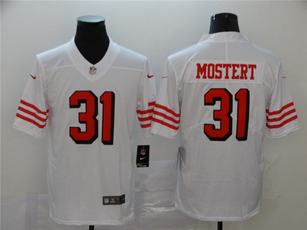 Men's San Francisco 49ers #31 Raheem Mostert Nike White Vapor Untouchable Color Rush Limited Player Jersey
