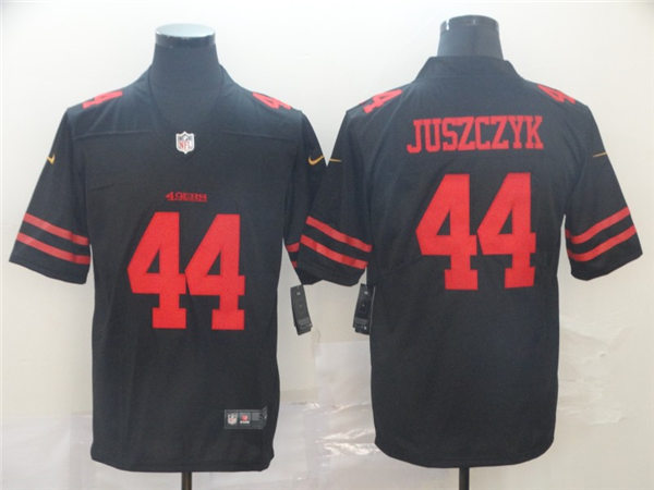 Men's San Francisco 49ers #44 Kyle Juszczyk Nike Black Alternate Vapor Limited Player Jersey