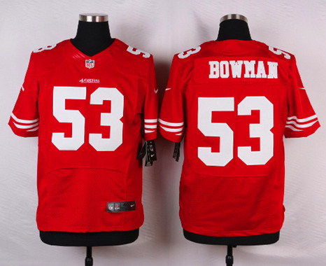 Men's San Francisco 49ers #53 NaVorro Bowman Scarlet Red Team Color NFL Nike Elite Jersey