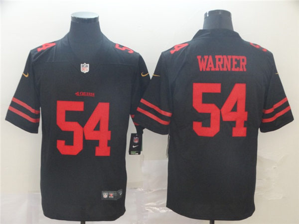 Mens San Francisco 49ers #54 Fred Warner Nike Black Alternate Vapor Limited Player Jersey