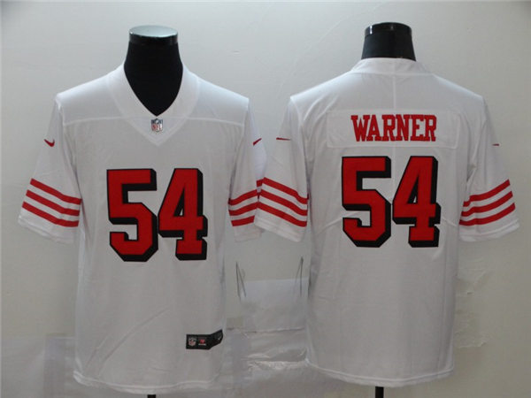Men's San Francisco 49ers #54 Fred Warner Nike White Vapor Untouchable Color Rush Limited Player Jersey
