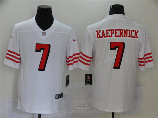 Mens San Francisco 49ers #7 Colin Kaepernick Nike White Vapor Untouchable Color Rush Limited Player Jersey