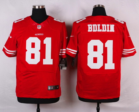 Men's San Francisco 49ers #81 Anquan Boldin Red Nik Elite Jersey