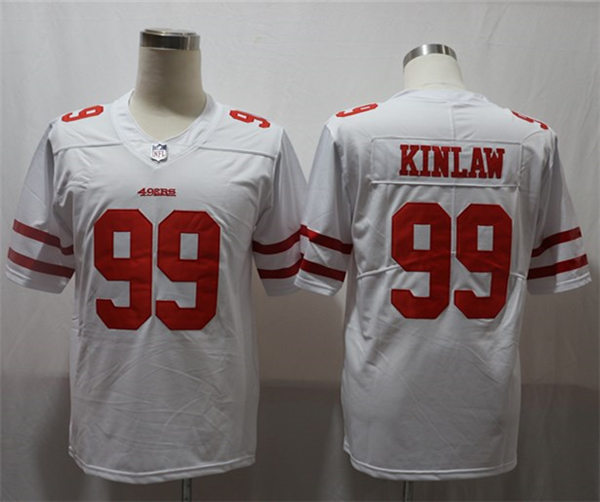 Men's San Francisco 49ers #99 Javon Kinlaw Nike White Vapor Limited Player Jersey
