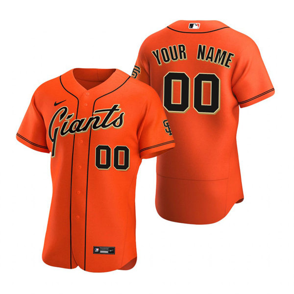 Men's San Francisco Giants Custom Nike Orange Alternate Jersey