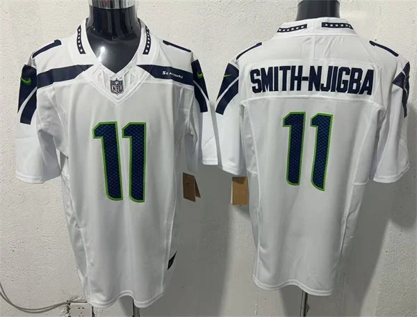 Men's Seattle Seahawks #11 Jaxon Smith-Njigba Nike White Vapor Limited Jersey