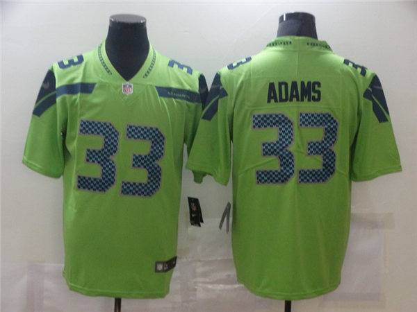 Men's Seattle Seahawks #33 Jamal Adams Nike Neon Green Color Rush Limited Jersey