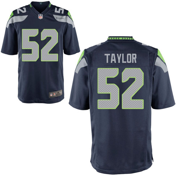 Men's Seattle Seahawks #52 Darrell Taylor 2023 Nike Navy Team Color Vapor Limited Jersey