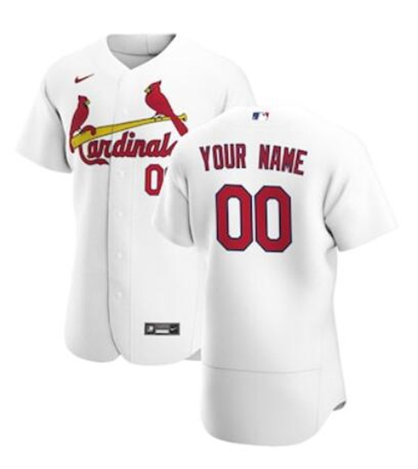 Mens St. Louis Cardinals White Customized Flexbase Nike MLB Collection Jersey