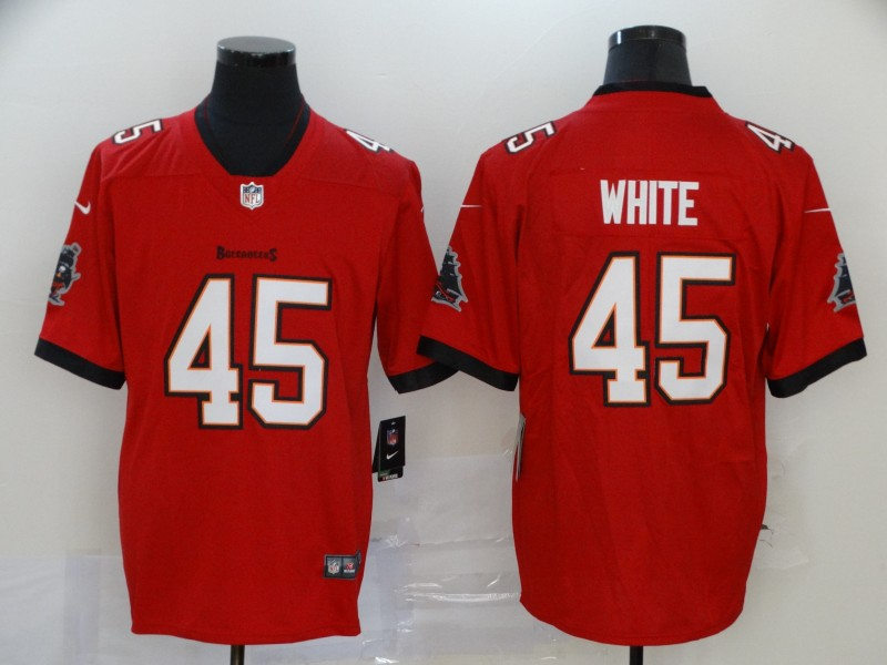Men's Tampa Bay Buccaneers #45 Devin White Nike Red Home Vapor Limited Jersey