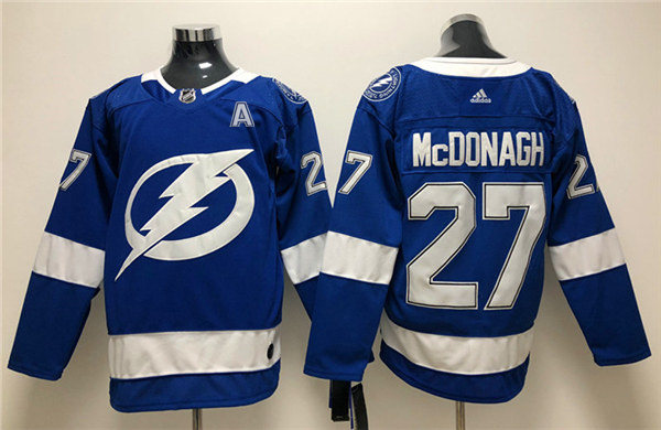 Men's Tampa Bay Lightning #27 Ryan McDonagh adidas Home Blue Jersey