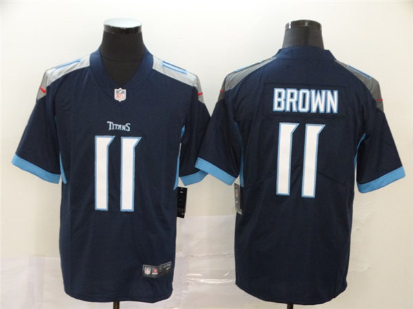 Men's Tennessee Titans #11 A. J. Brown Nike Navy Vapor Untouchable Limited Jersey