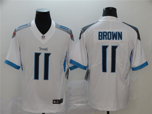 Men's Tennessee Titans #11 A. J. Brown  Nike White Vapor Untouchable Limited Jersey