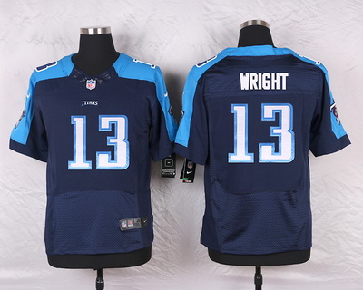 Men's Tennessee Titans #13 Kendall Wright Navy Blue Alternate NFL Nike Elite Jersey