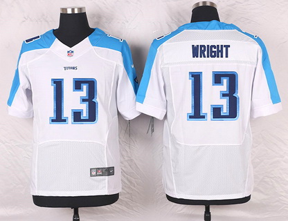 Mens Nike NFL Elite Jersey Tennessee Titans #13 Kendall Wright White