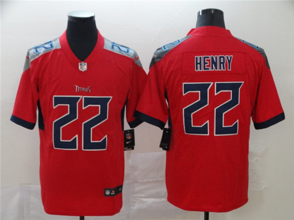 Men's Tennessee Titans #22 Derrick Henry Nike Red Color Rush Legend Player Jersey