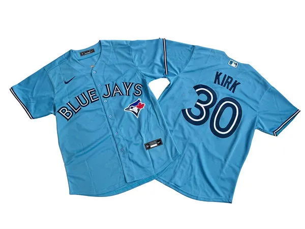 Mens Toronto Blue Jays #30 Alejandro Kirk Powder Blue Alternate Limtied Jersey