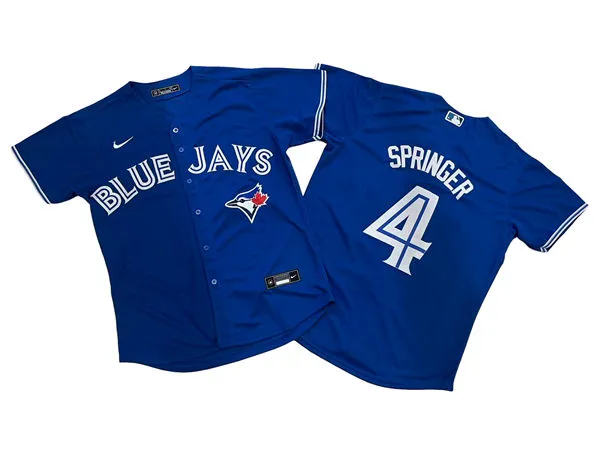 Men's Toronto Blue Jays #4 George Springer Nike Royal Alternate Limited Jersey