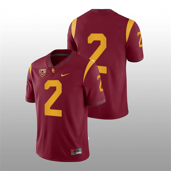 Men's USC Trojans #2 Adoree' Jackson Nike Cardinal Without Name CFight On College Football Game Jersey