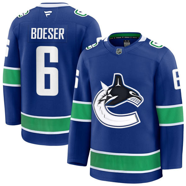 Womens Vancouver Canucks #6 Brock Boeser Fanatics Home Blue Player Jersey