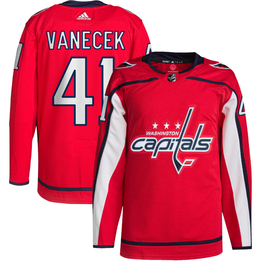 Men's Washington Capitals #41 Vitek Vanecek adidas Red Home Player Jersey