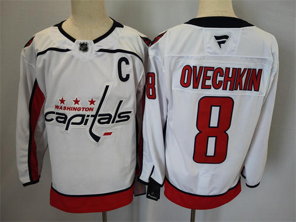 Youth Washington Capitals #8 Alexander Ovechkin Fanatics Away White Premium Jersey