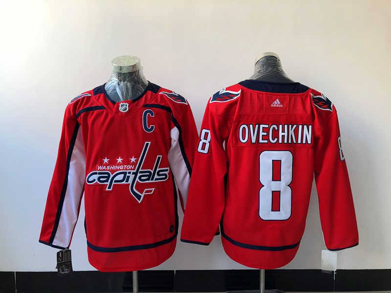 Men's Washington Capitals #8 Alexander Ovechkin  adidas Home Red Jersey