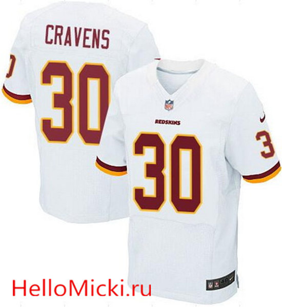 Men's Washington Redskins #30 Su'a Cravens White Nike Elite Jersey