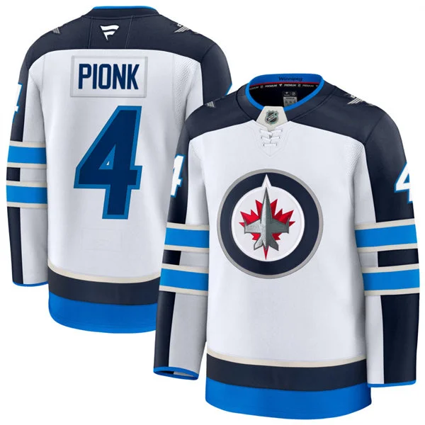 Men's Winnipeg Jets #4 Neal Pionk Fanatics White Away Premium Jersey